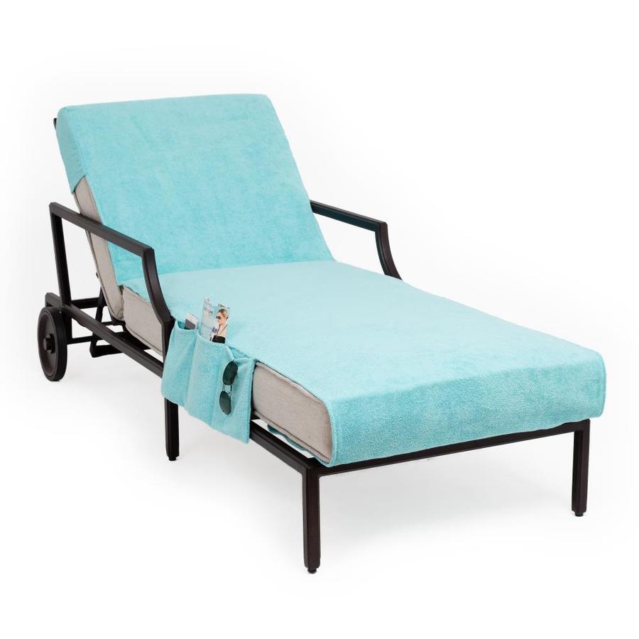 Aqua Linum Home Textiles Standard Size Chaise Lounge Cover with Side Pockets