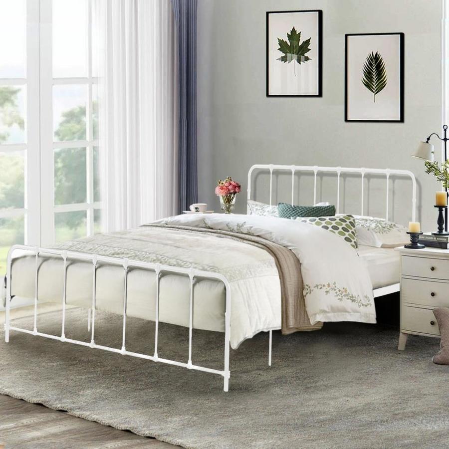 Belle Isle Furniture Bella Colina Bed White Queen Platform Bed in the ...