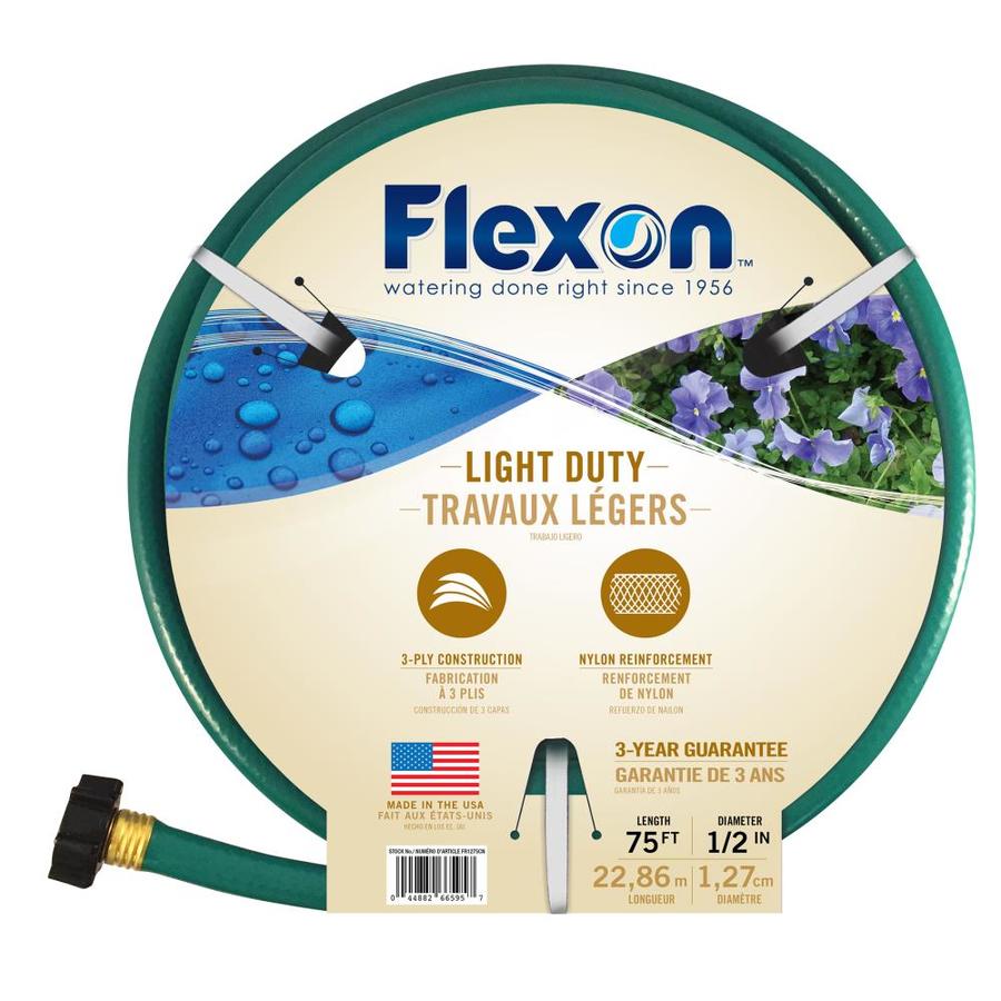 FLEXON Flexon 1/2" x 75ft Light Duty Garden Hose in the Garden Hoses