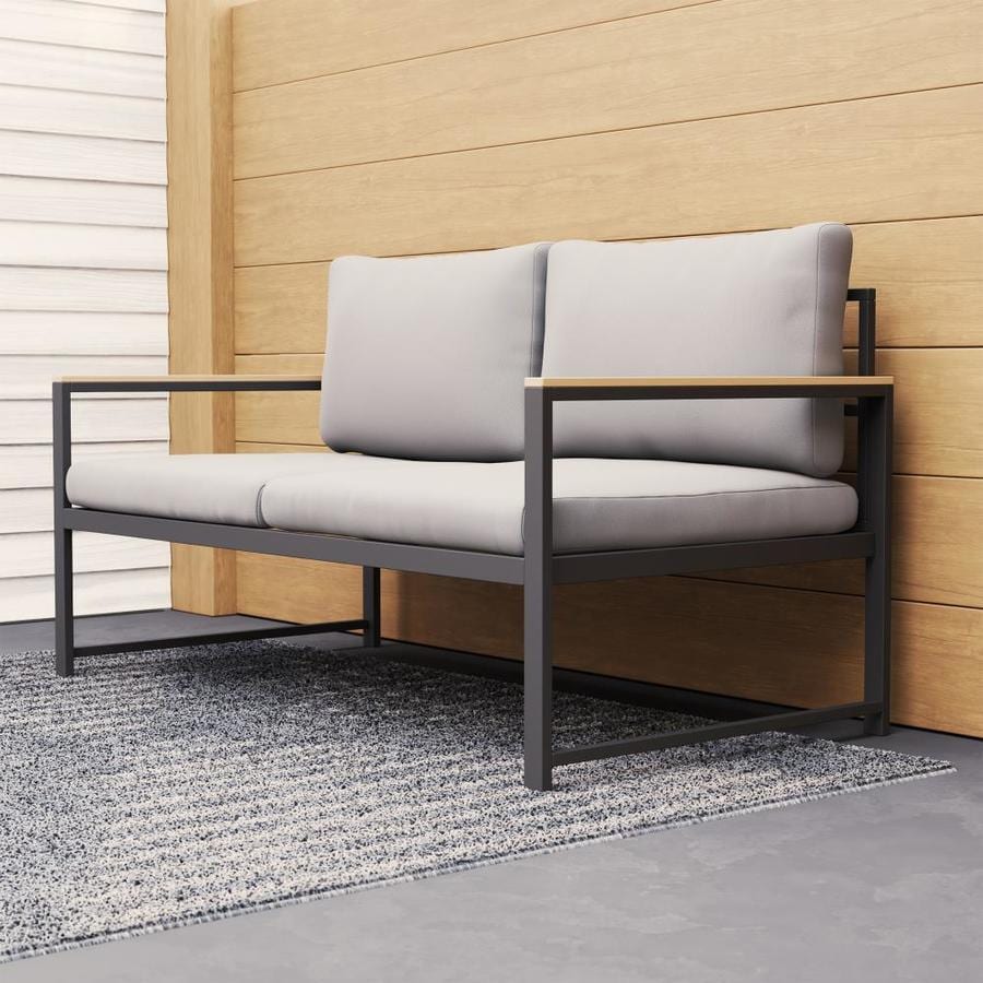 Brookside Meg Outdoor Metal Loveseat in the Patio Sectionals & Sofas