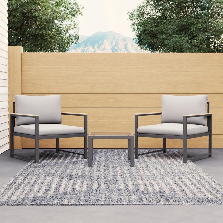 Brookside Meg Outdoor Metal Conversation Set in the Patio Conversation