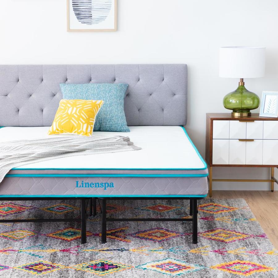 Linenspa Essentials 8 inch Hybrid Mattress with Platform Frame King in