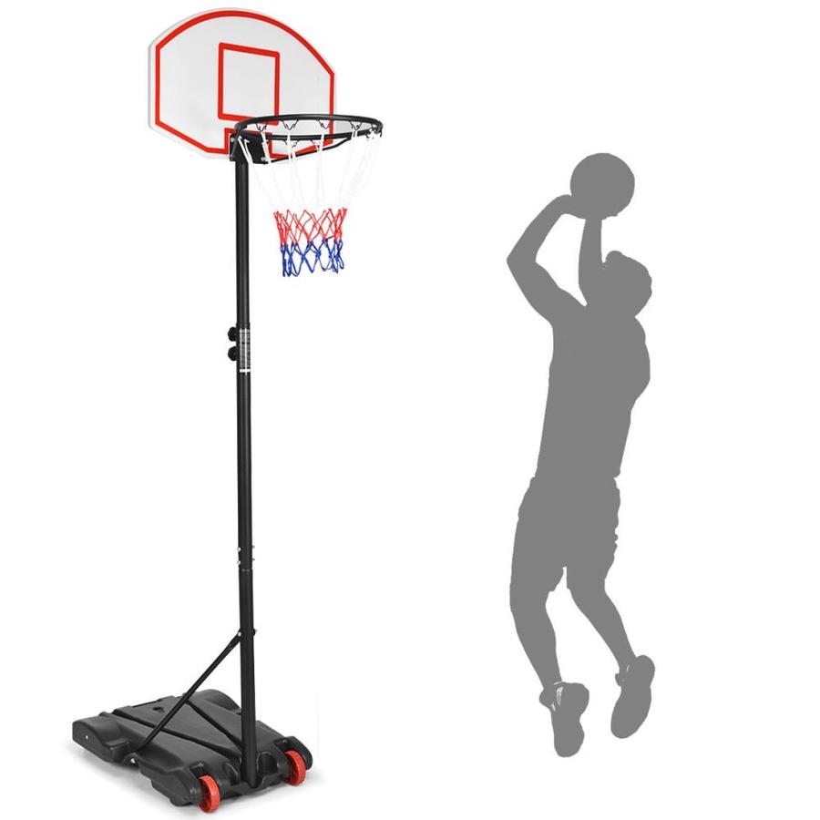 Goplus Adjustable Basketball Hoop System Stand Kid Indoor Outdoor Net