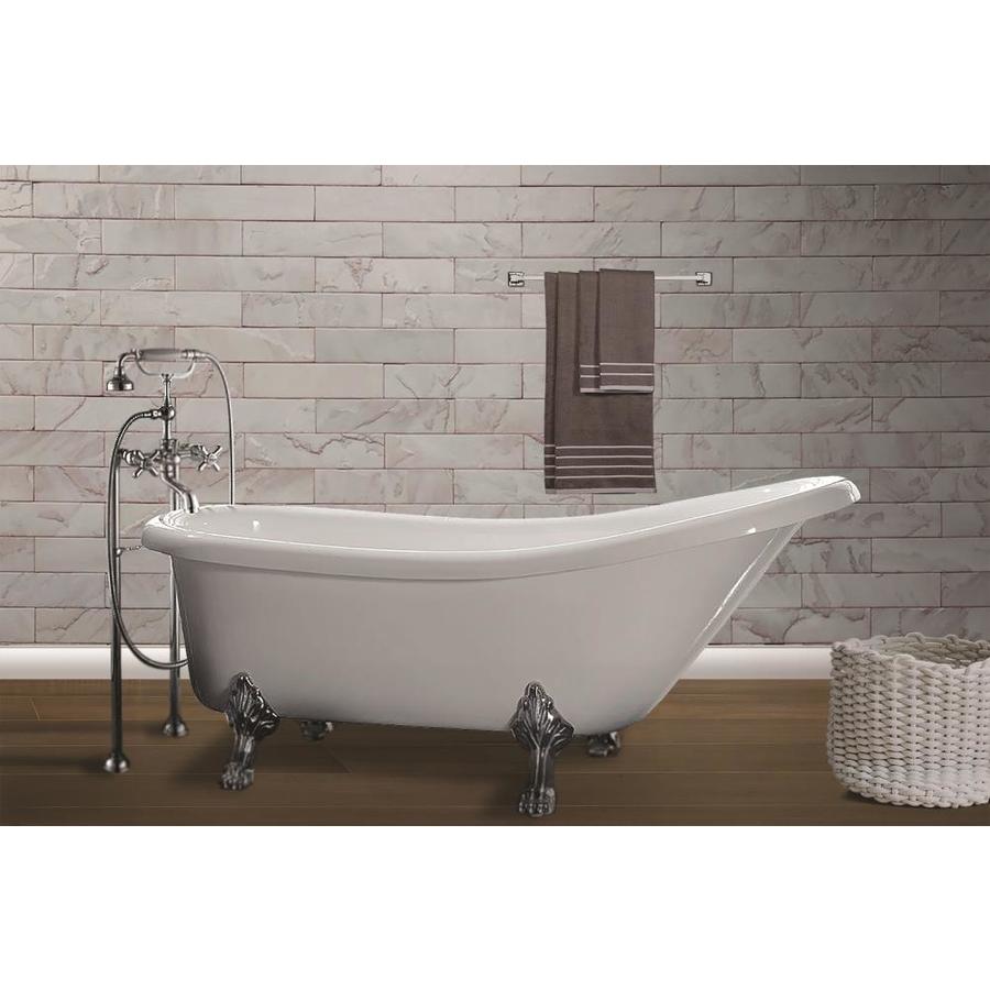 Dreamwerks Dreamwerks Lyssa 67"W x 31"D x 31"H White Clawfoot Bathtub