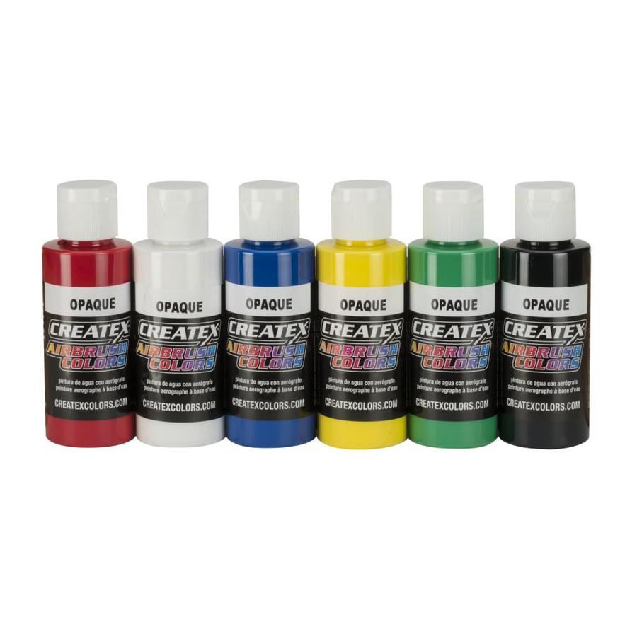 Createx Airbrush Color Set, 2 oz. Bottles, 6Colors, Opaque in the