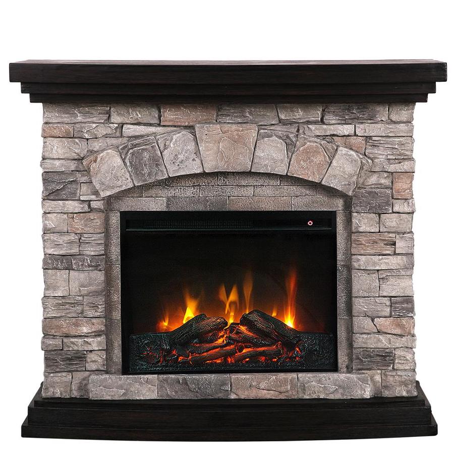 CASAINC 36 in. Freestanding Electric Fireplace in Gray in the Electric