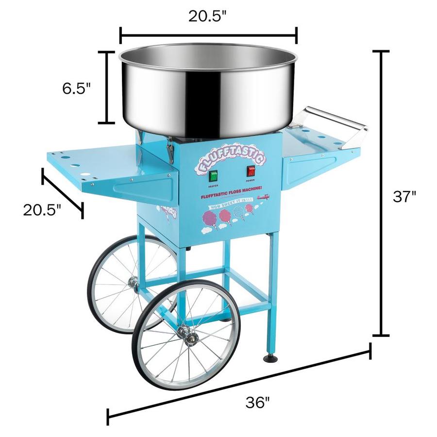 Great Northern Popcorn Cotton Candy Machine and Cart- Flufftastic Floss ...