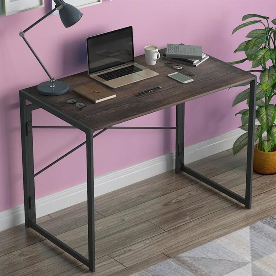 FUFU&GAGA 39.4-In Modern Steel Computer Study Desk for Home and Office ...