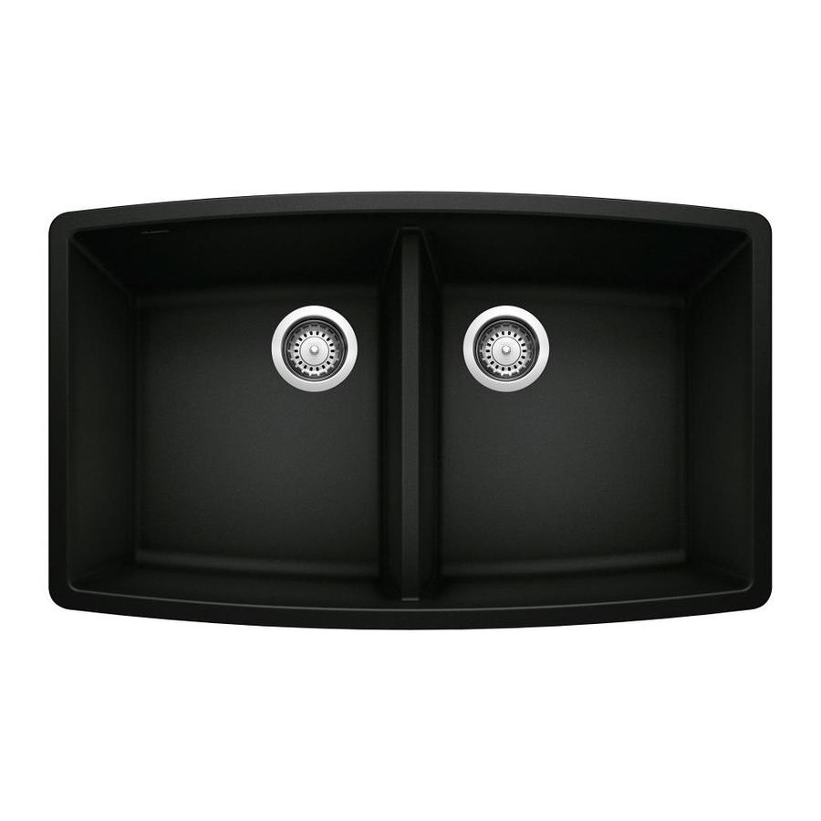 Simple Blanco Coal Black Kitchen Sink with Simple Decor