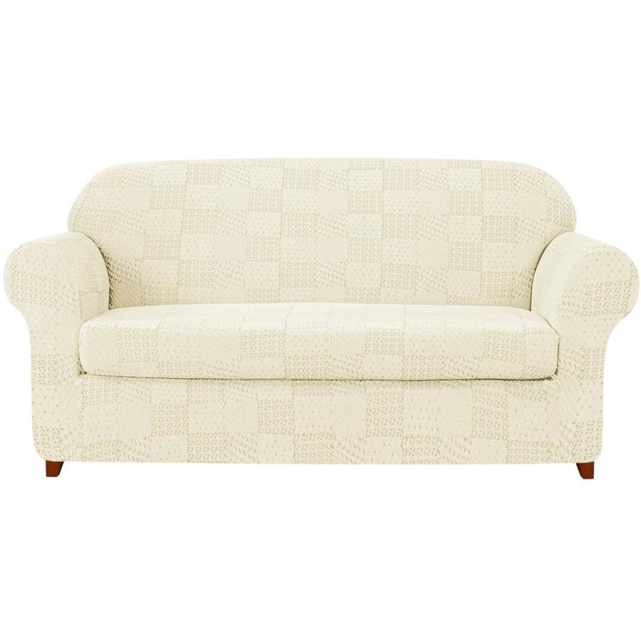 Subrtex Subrtex 2Piece Loveseat Slipcovers Stretch Knit Sofa Cover
