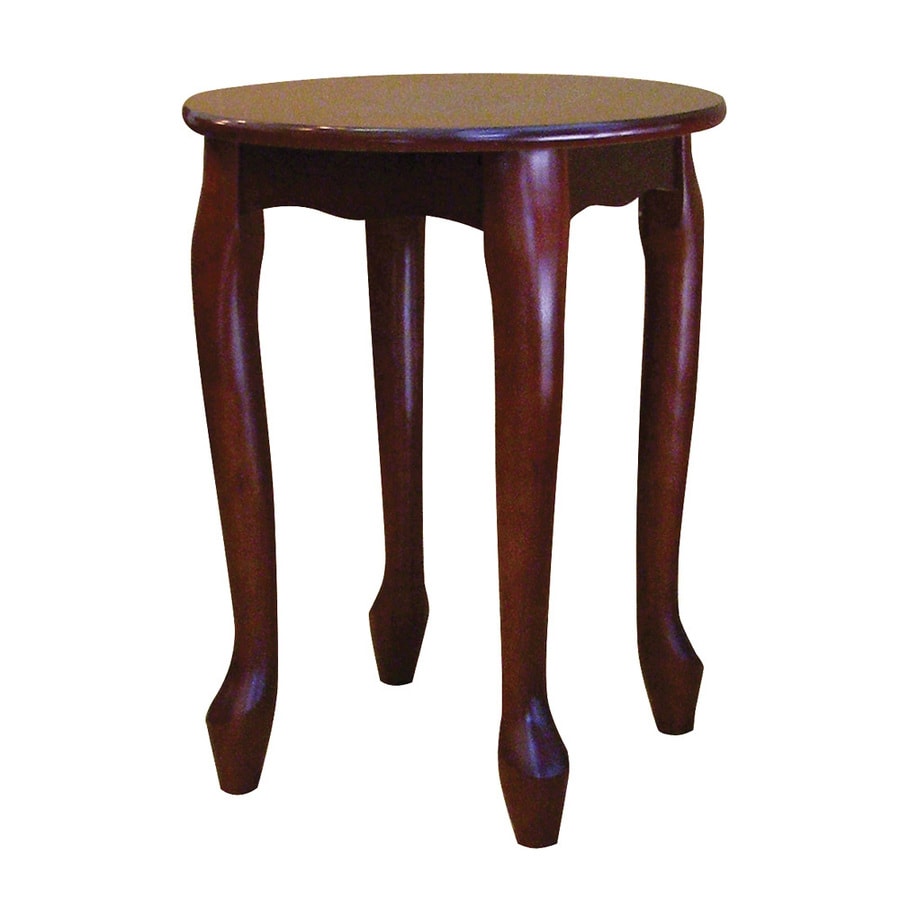 Ore International Dark Cherry Round End Table At Lowes Ore International Dark Cherry Round End Table