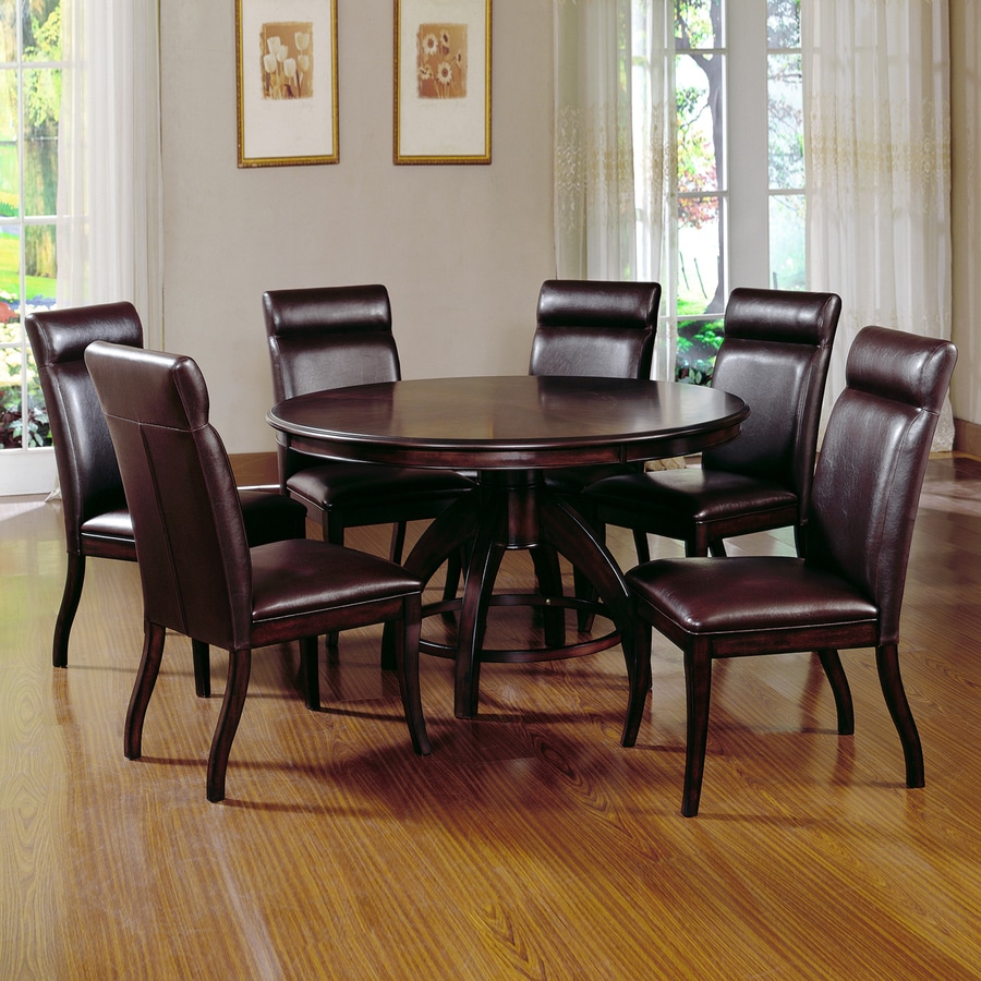 Shop Hillsdale Furniture Nottingham Dark Walnut 7 Piece Dining Set With   50050085 