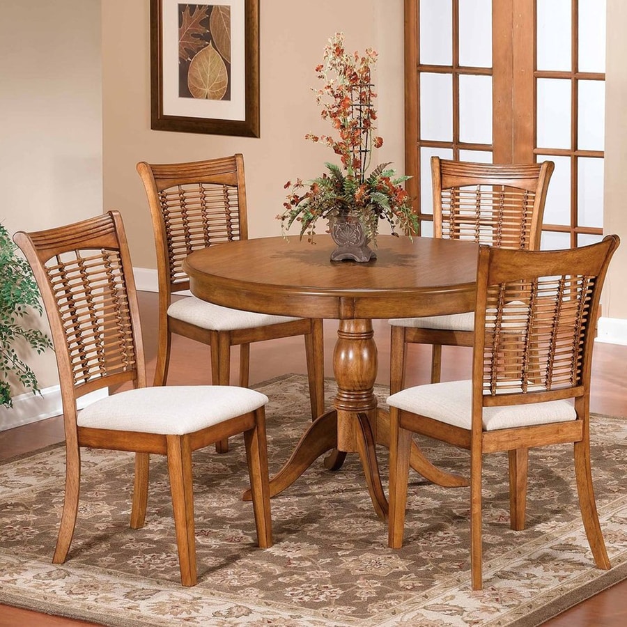 Shop Hillsdale Furniture Bayberry Oak 5-Piece Dining Set with Round ...