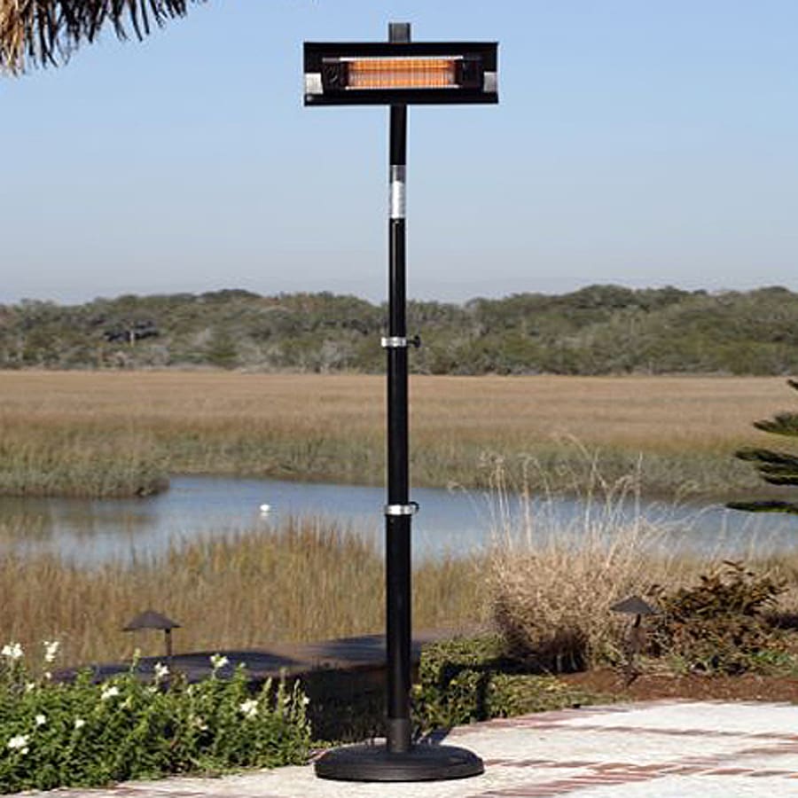 Fire Sense Black Steel Electric Patio Heater at