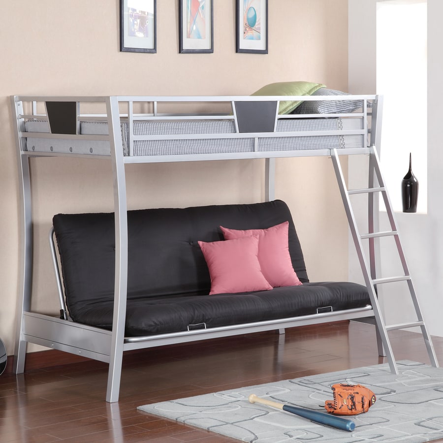 Coaster Fine Furniture Silver Twin Over Futon Bunk Bed at Lowes.com