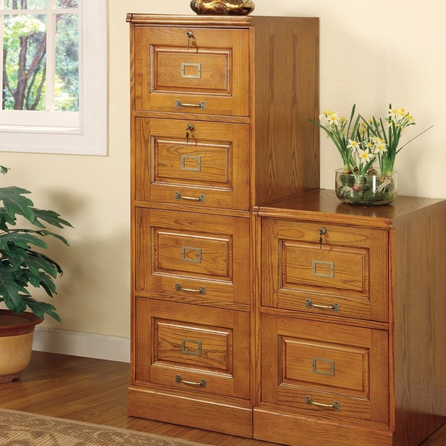 Coaster Fine Furniture Oak 4 Drawer File Cabinet At Lowes Com