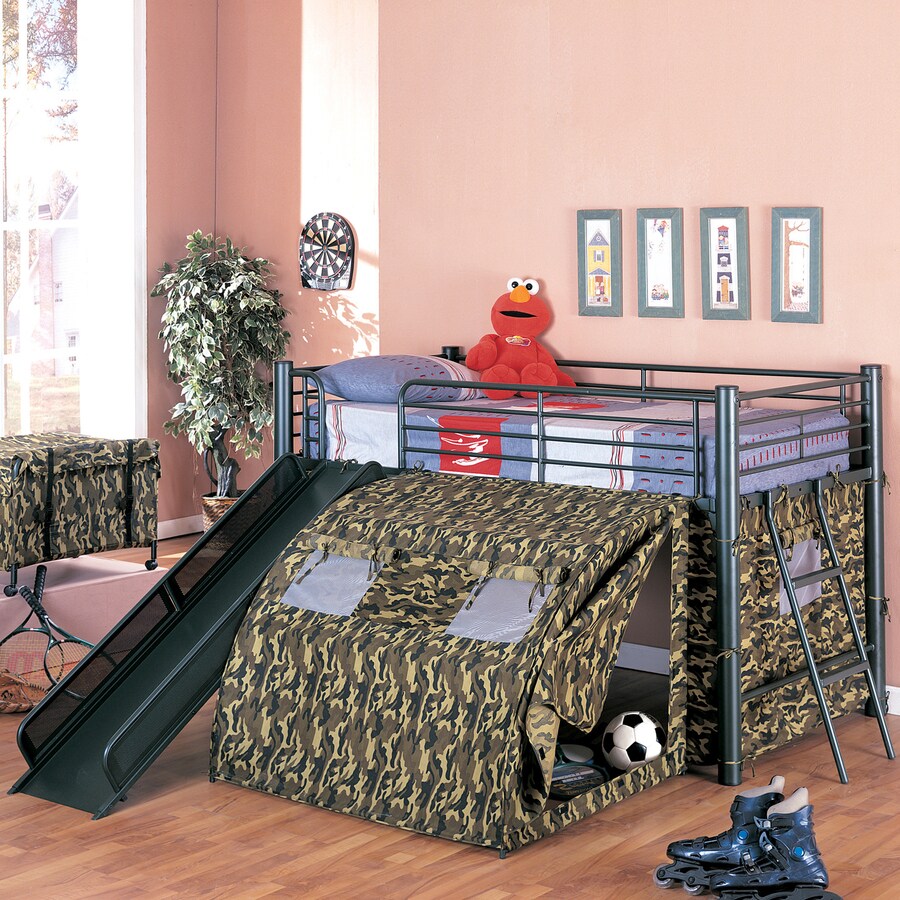 Coaster Fine Furniture Black Full Loft Bunk Bed With Tent At Lowes Coaster Fine Furniture Black Full Loft Bunk Bed With Tent