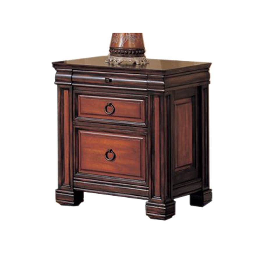 Shop Coaster Fine Furniture Tate Black/Cherry 2-Drawer ...