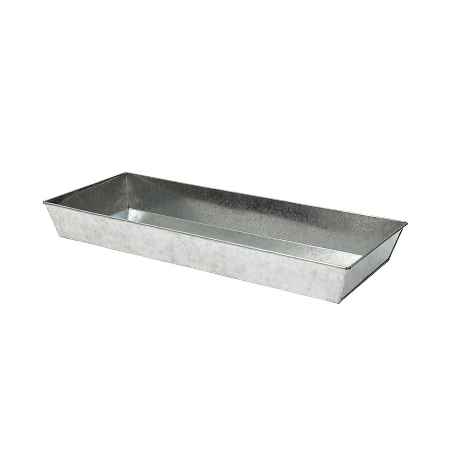 ACHLA Designs 24in W x 3in H Galvanized Metal Rectangular Planter at