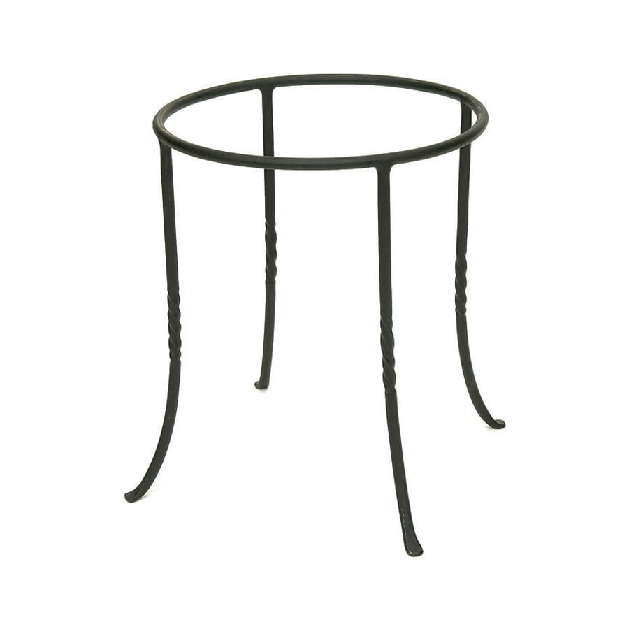 Shop ACHLA Designs 14-in Black Indoor/Outdoor Round Wrought Iron Plant Stand at Lowes.com