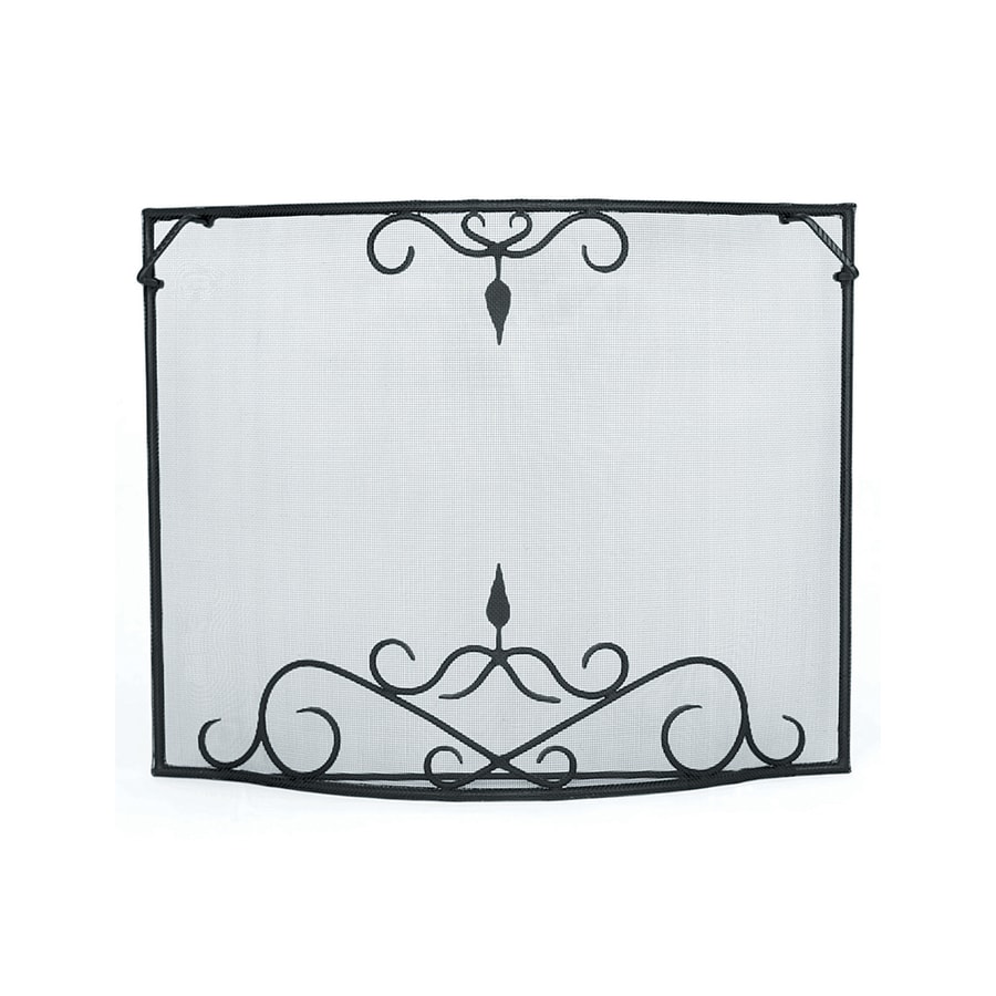 Achla Designs 31 In Black Iron 1 Panel Scroll No Doors Fireplace