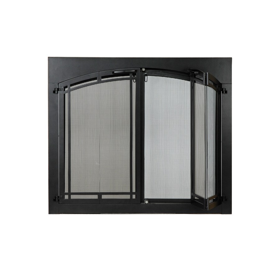 Achla Designs 41 In Graphite Iron 4 Panel Arched Bi Fold Fireplace