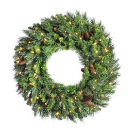 vickerman 48 in pre lit green pine artificial christmas wreath with white clear incandescent - Large Christmas Wreaths vickerman 48 in pre lit green pine artificial christmas wreath with white clear incandescent - Large Christmas Wreaths
