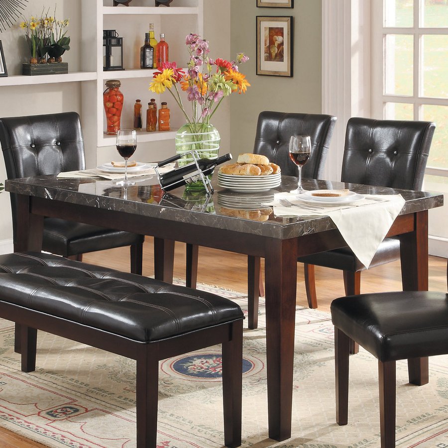 Homelegance Decatur Marble Dining Table At Lowes Com