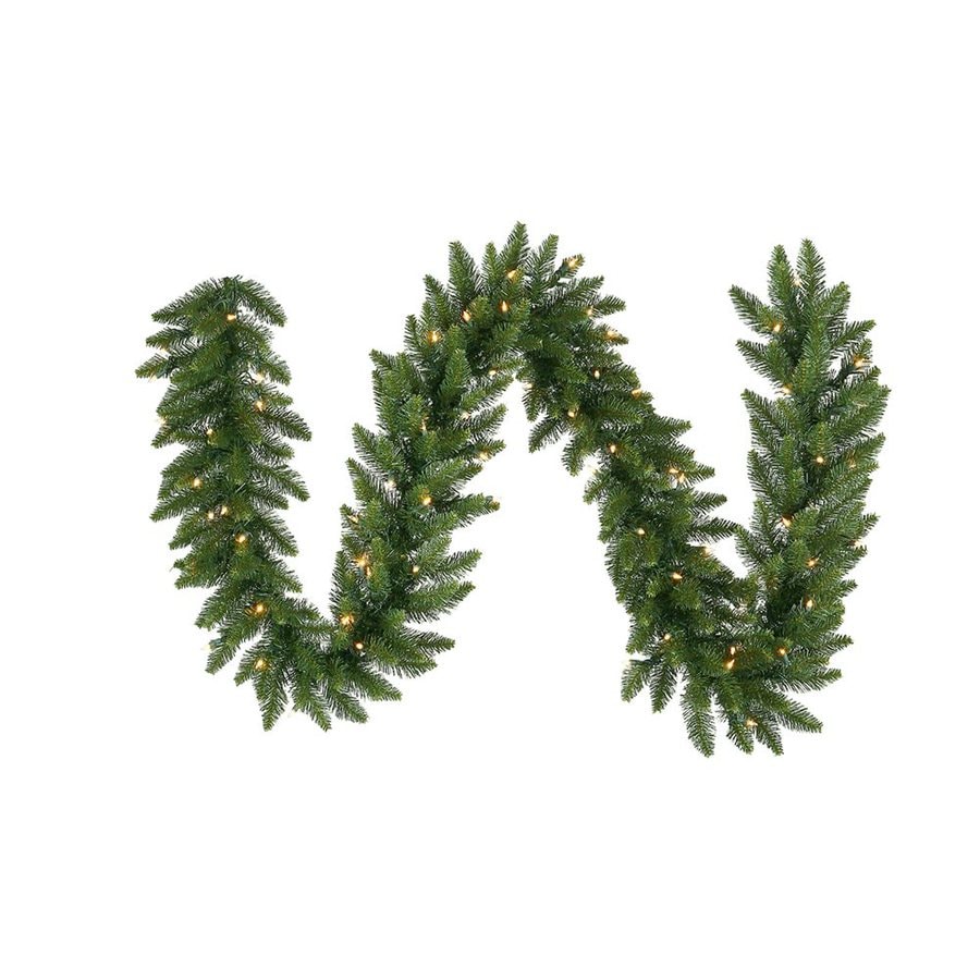 Vickerman Pre-Lit 50-ft L Camden Fir Garland with White LED Lights at ...