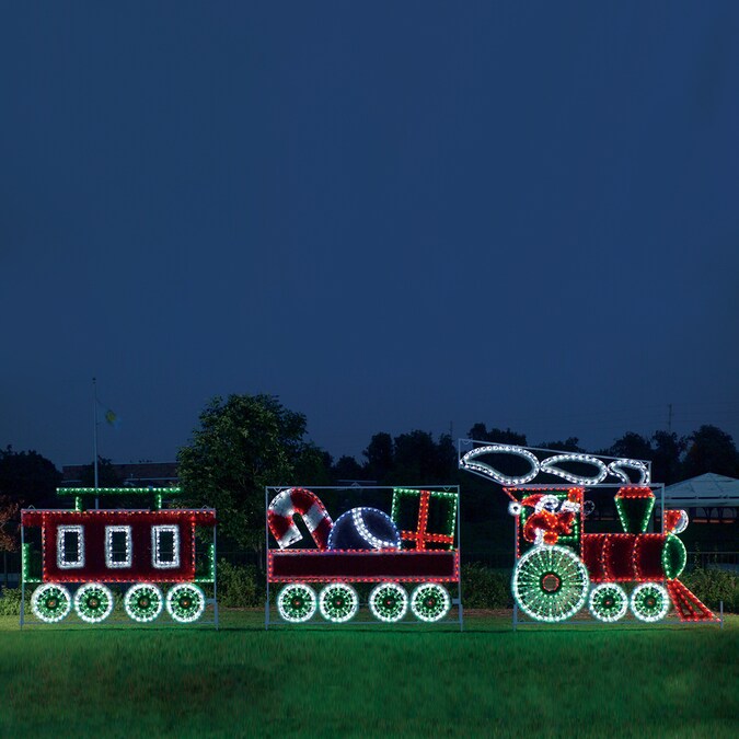 Holiday Lighting Specialists 10 ft Animated Santa s Train Outdoor 