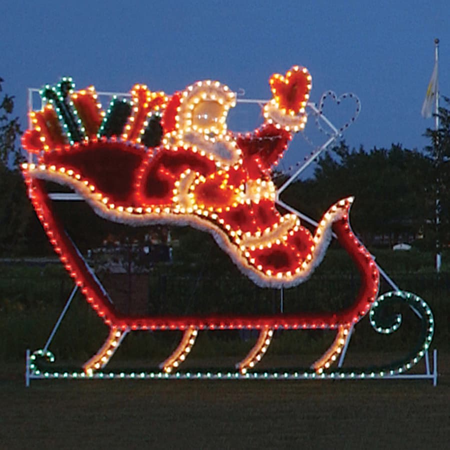 Holiday Lighting Specialists 12.2ft Animated Sleigh Outdoor Christmas