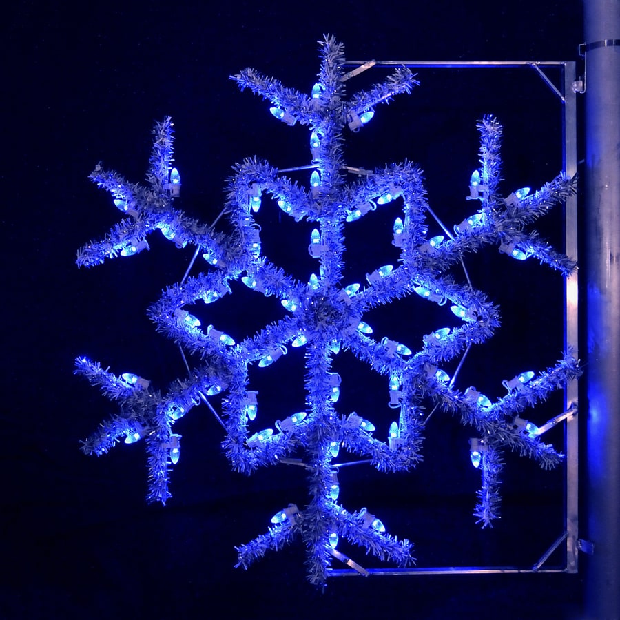 Holiday Lighting Specialists 4 Ft Garland Snowflake Pole