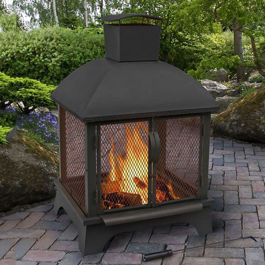 Landmann Usa 22 In W Black Steel Wood Burning Fire Pit At Lowes Com