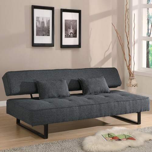 Coaster Fine Furniture Dark Grey Futon in the Futons & Sofa Beds ...