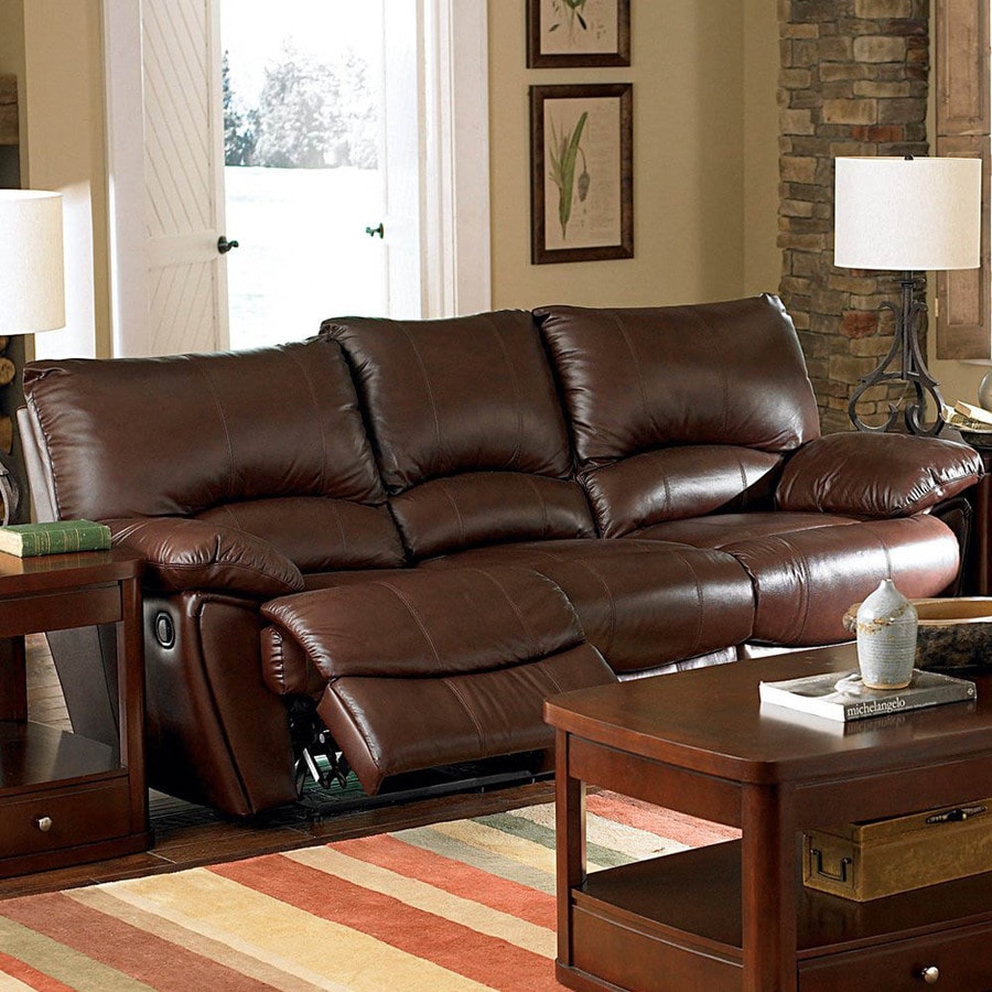 Coaster Fine Furniture Clifford Dark Brown Leather Sofa at