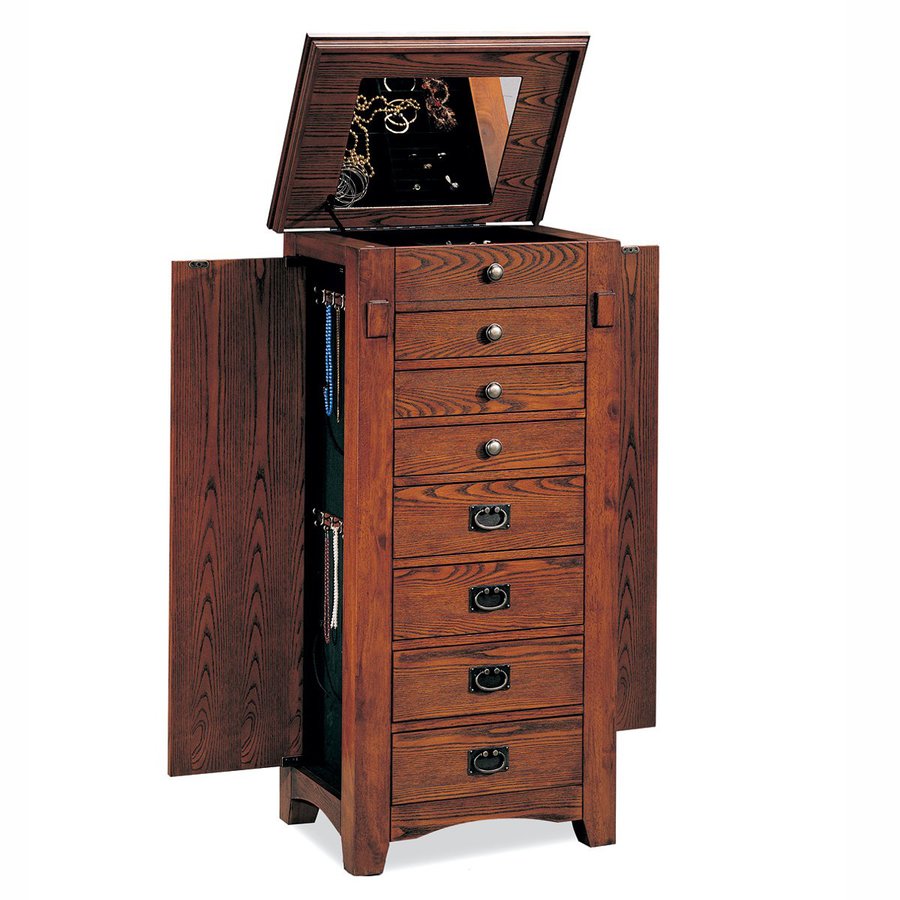 Coaster Fine Furniture Oak Floorstanding Jewelry Armoire At Lowes