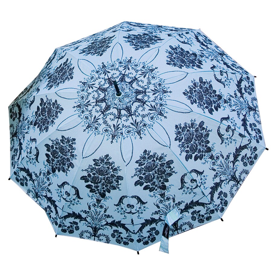 Laura Ashley Garden 2'1" Josette Duck Egg Round Patio Umbrella in the