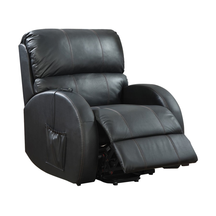 Coaster Fine Furniture Black Leather Recliner at