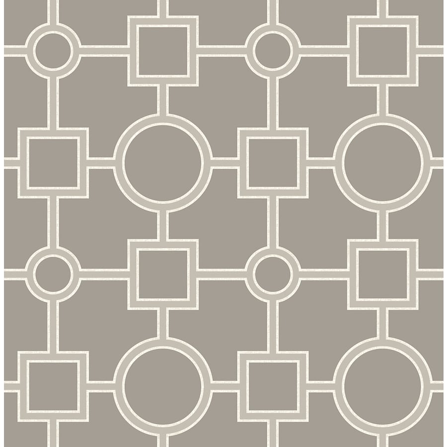 Brewster Wallcovering Symetrie 56 Sq Ft Taupe Non Woven Geometric