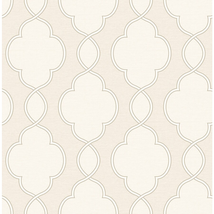 Brewster Wallcovering Symetrie 56-sq ft Cream Non-Woven Geometric ...