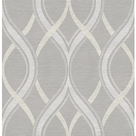 Wallpaper At Lowes Brewster Wallcovering Symetrie 56 Sq Ft Grey Non Woven Geometric Wallpaper