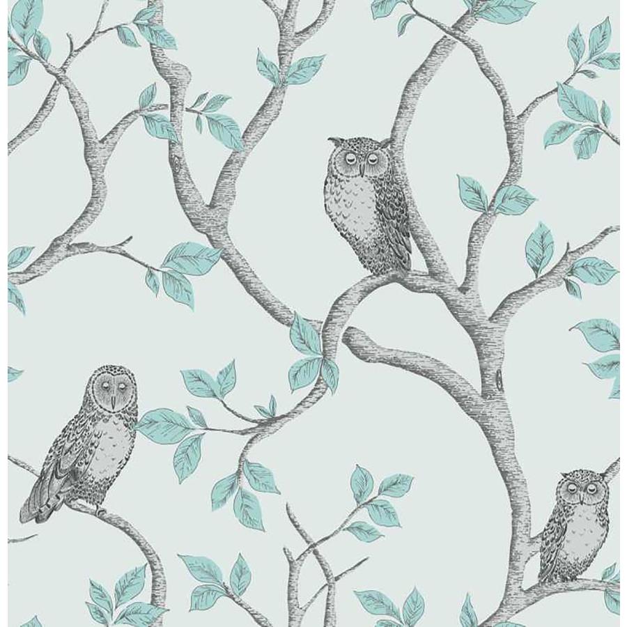 Fine Decor Medley 56.4000sq ft Teal Paper Trail Unpasted Wallpaper in