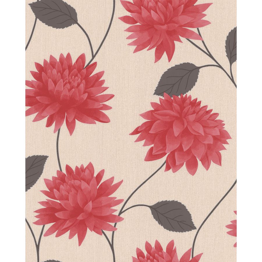 Superfresco Easy Red Paper Floral Wallpaper at
