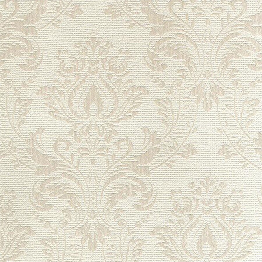 Allen + roth Beige Paper Damask Wallpaper at