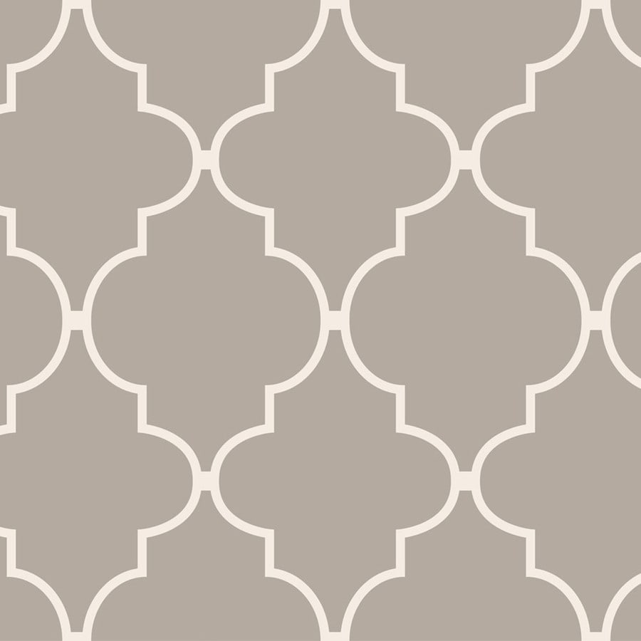 Shop allen + roth Taupe Vinyl Geometric Wallpaper at Lowes.com