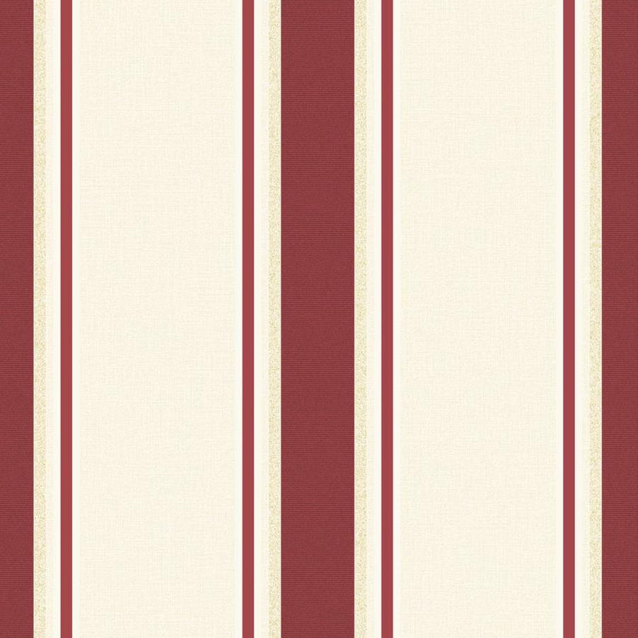 Graham & Brown 20-749 Chelsea 56-sq ft Red/Gold Vinyl Textured Stripes Wallpaper