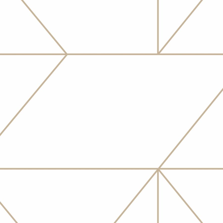 Kelly Hoppen 56 Sq Ft Gold Vinyl Textured Geometric Wallpaper