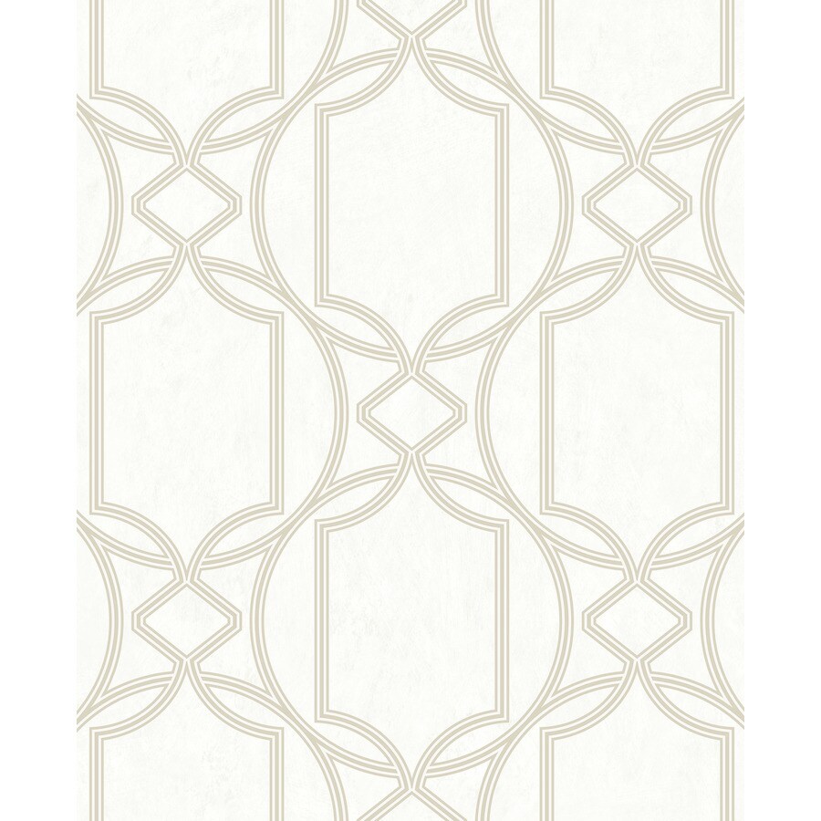 Graham & Brown Tranquility 56sq ft Ivory Vinyl Textured Geometric