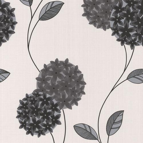 Graham & Brown Classics 56-sq ft Black/White Vinyl Textured Floral