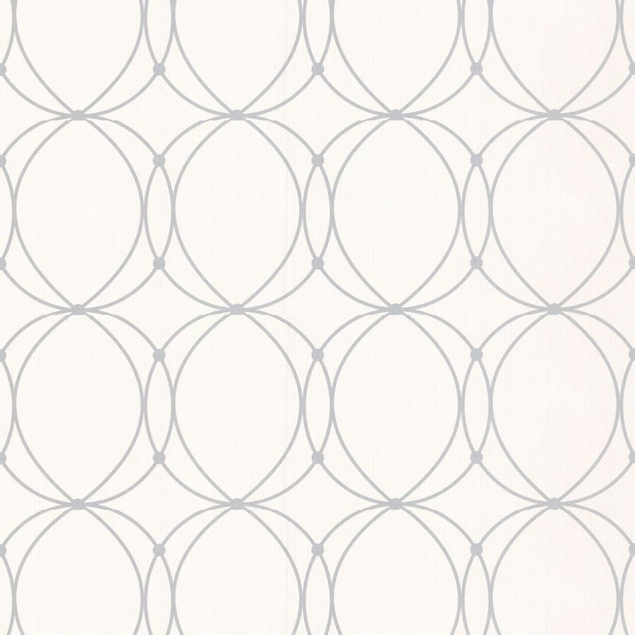 Graham & Brown Mode 56sq ft White/Grey Paper Geometric Unpasted